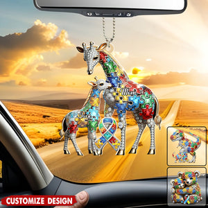 Mama Bear - Personalized Autism Awareness Ornament