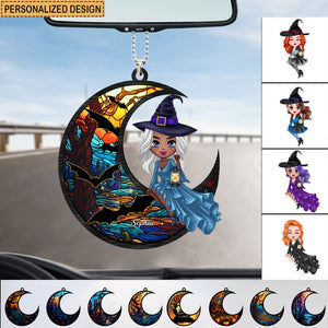 Gift For Witch Lover, Halloween Gift - Personalized Car Ornament