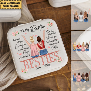 Friendship Thank You I Laugh More Cry Less - Personalized Jewelry Box