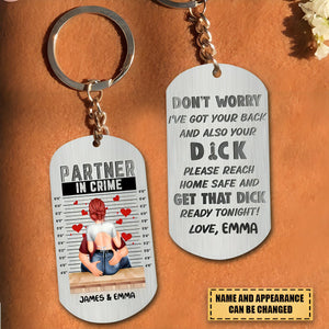 Personalized Couple Stainless Steel Keychain - Gift Idea For Couple/Him/Her/Valentine's Day - Don't Worry I've Got Your Back