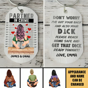 Personalized Couple Stainless Steel Keychain - Gift Idea For Couple/Him/Her/Valentine's Day - Don't Worry I've Got Your Back