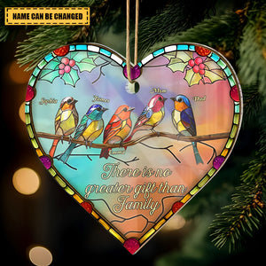 There Is No Greater Gift Than Family - Personalized Custom Suncatcher Layer Mix Ornament - Christmas Gift For Family, Family Members