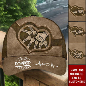 Best Dad Ever Fist Bumps All Over Print Personalized Classic Cap