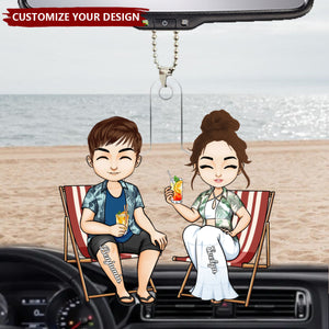 Couple Trip In Progress - Personalized Acrylic Car Ornament