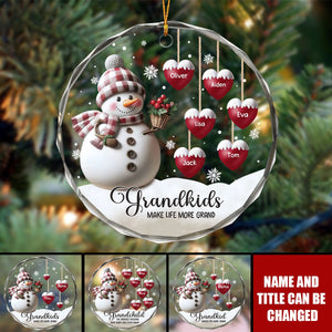 The Greatest Blessing Your Heart Will Ever Know - Family Personalized Custom Circle Glass Ornament