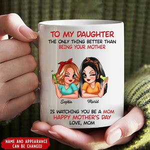 To My Daughter Happy Mother‘s Day Personalized Mug