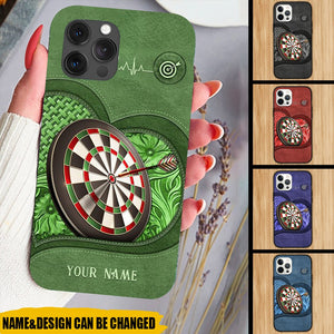 Dart Brown Heart Personalized Phone Case