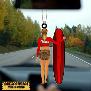 Personalized Surfing Ornament, Gifts For Surfers, Sport Gifts For Surfing Lover