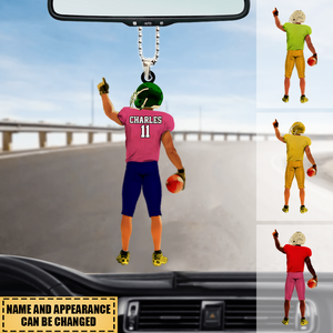 Football Ornament, with custom Name, Number & Appearance, American Football Gift, Gifts For American Football Players, Sport Gifts For Son, Football Lover Gifts