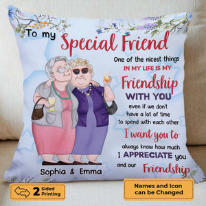 Beties - Old Friend How Much I Appreciate You - Personalized Pillow