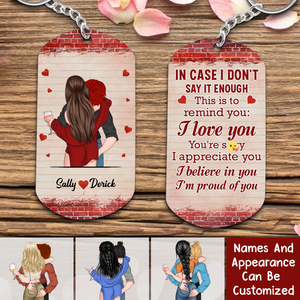 I Love You You're Hot I Appreciate You - Personalized Couple Stainless Steel Keychain