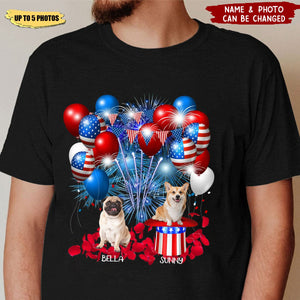 4th Of July For Dog Cat Lovers - Personalized T-shirt