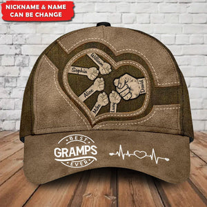 Best Dad Ever Fist Bumps All Over Print Personalized Classic Cap