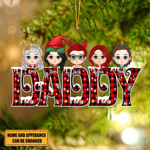 Cute Christmas Kids Custom Family Members Nickname Personalized Acrylic Christmas Ornament