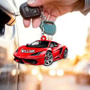 Gift For Car Lover, Personalized Keychain