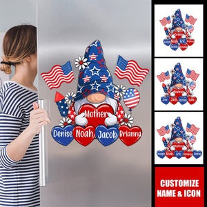 American Dwarf Grandma Mom Heart, 4th Of July Personalized Decal