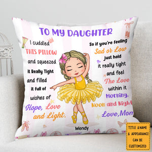 Gift For Granddaughter Daughter Hug This Ballerina Personalized Pillow
