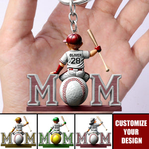 Great Players Are Raised By Even Greater Moms - Personalized Acrylic Keychain