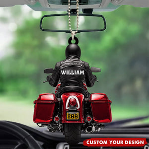 Motorcycle Guy Personalized Ornament, Gift For Biker Lover