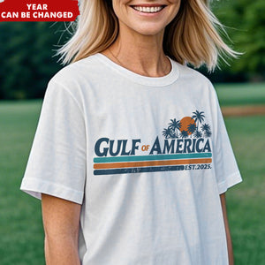 American Flag Gulf Mexico Gulf Of USA America Est 2025 Personalized T-Shirt