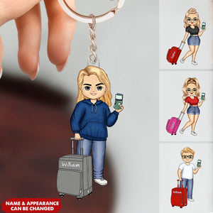 Gift For Traveling Lovers Personalized Acrylic Keychain