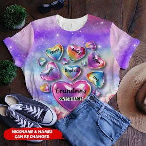 Grandma's Sweethearts Shirt All-Over Print T-Shirt