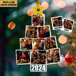 Photo Family Tree - Personalized Christmas Family Photo Ornament