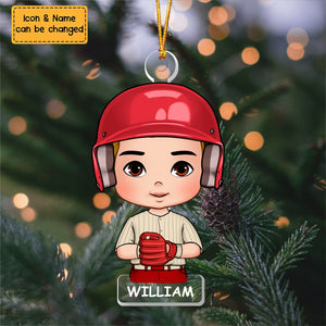 Gift For Son Grandson Loves Baseball Personalized Ornament
