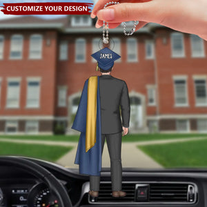 The Future Is Yours, Go Shine - Family Personalized Acrylic Car Ornament, Graduation Gift