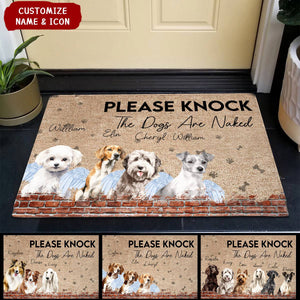 The Dogs Are Naked - Personalized Doormat