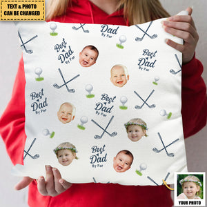 Best Dad By Par - Personalized Photo Pillow
