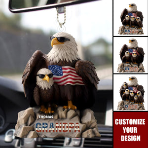 Be Cool And Spread Your Wings - Personalized Acrylic Car Ornament, Father's Day, Gift For Dad, Grandpa