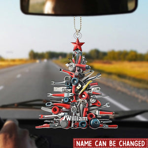Repair Tool Kit Christmas Tree Shaped Ornament, Gift For Mechanic