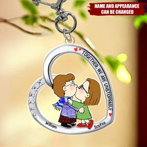 Personalized Gifts For Couple Keychain Together We're Unstoppable