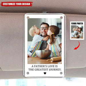 Dad Gifts Custom Photo Car Visor Clip - Personalized Father's Day Gift For Him