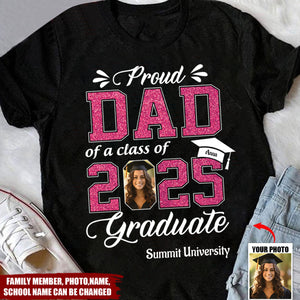 Graduation Class of 2025 Gifts For Family Member Proud Family Personalized T-Shirt