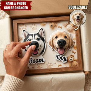 Custom Funny Face Gift For Dog Lover, Dog Mom, Dog Dad - Personalized Fridge Magnet