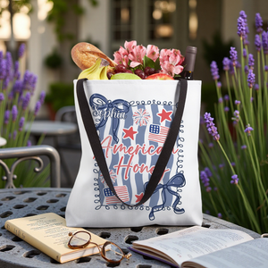 Independence Day American Honey Preppy Girly Memorial Day Personalized Tote Bag