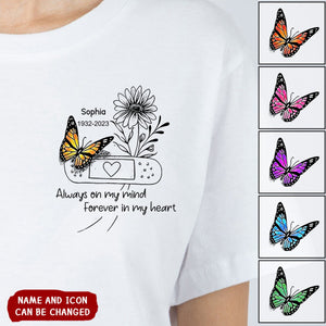 Custom Personalized Memorial Unisex T-Shirt -Memorial Gift Idea - Your Wings Were Ready But My Heart Was Not