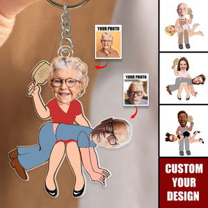 Custom Photo Gifts For Funny Couple Keychain