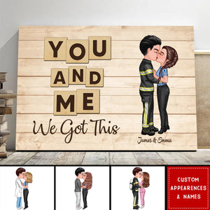 Wood Background You & Me We Got This Couple Personalized Poster