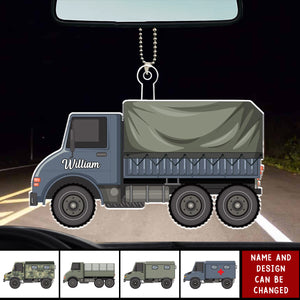 Personalized Acrylic Military Car Ornament - Military Army