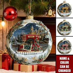 Antique Sewing Machine Ornament - Personalized Gifts For Sewing Lovers