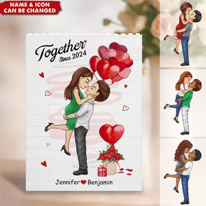 I Love You Forever - Couple Personalized Vertical Rectangle Shaped Building Brick Blocks - Gift For Husband Wife, Anniversary