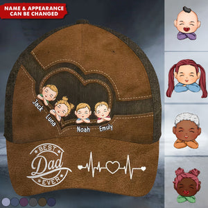 Best Dad Ever - Family Personalized Hat, All Over Print Classic Cap - Gift For Dad, Grandpa