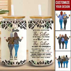 Thank You For Standing By Me Friendship - Personalized Clear Glass Can