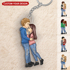 Love Is A Journey Best Traveled Together Personalized Acrylic Keychain