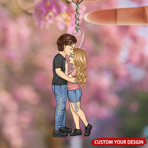 Love Is A Journey Best Traveled Together Personalized Acrylic Keychain