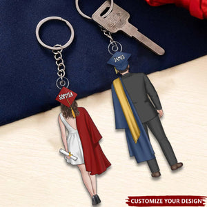 The Future Is Yours, Go Shine - Family Personalized Acrylic Keychain, Graduation Gift