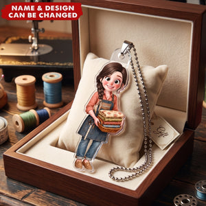 Sewing Is My Happy Place – Personalized Car Ornament